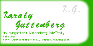 karoly guttenberg business card